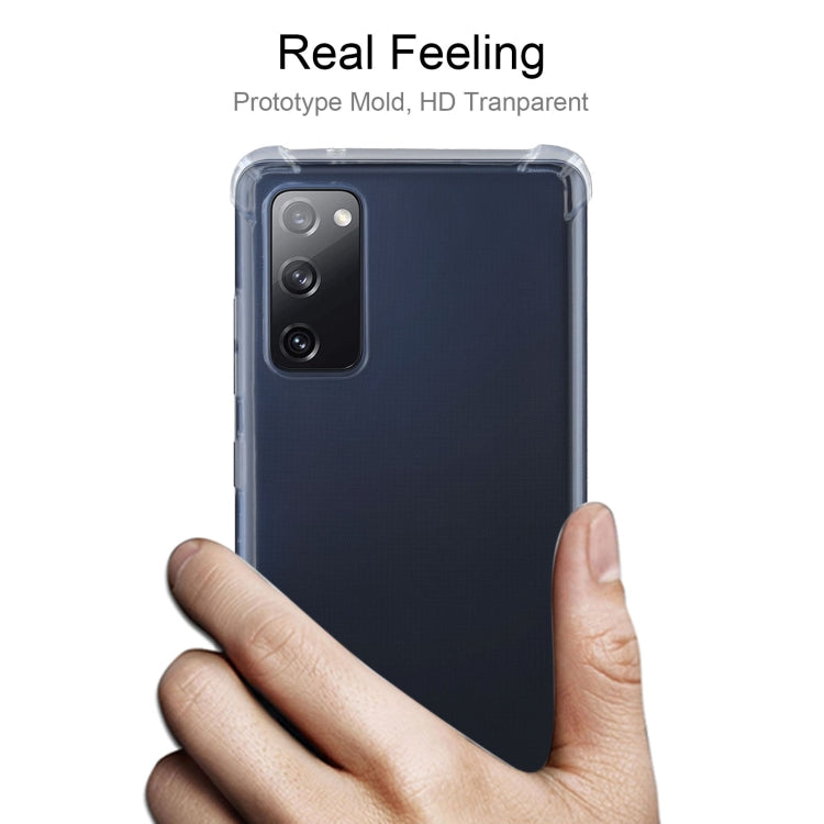 For Samsung Galaxy S20 FE Four-Corner Shockproof Ultra-thin TPU Case(Transparent)