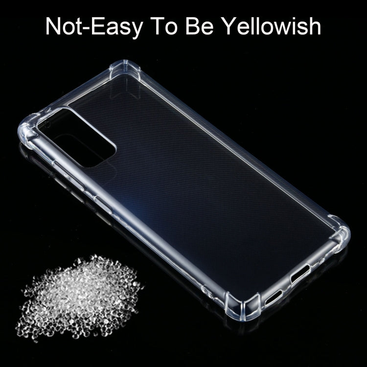 For Samsung Galaxy S20 FE Four-Corner Shockproof Ultra-thin TPU Case(Transparent)