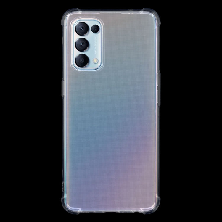 For OPPO Reno5 5G Four-Corner Shockproof Ultra-thin TPU Case(Transparent)