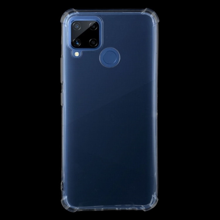 For OPPO Realme C15 Four-Corner Shockproof Ultra-thin TPU Case(Transparent)