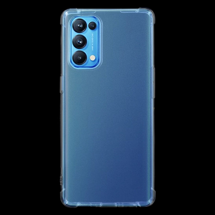 For OPPO Reno5 Pro 5G Four-Corner Shockproof Ultra-thin TPU Case(Transparent)