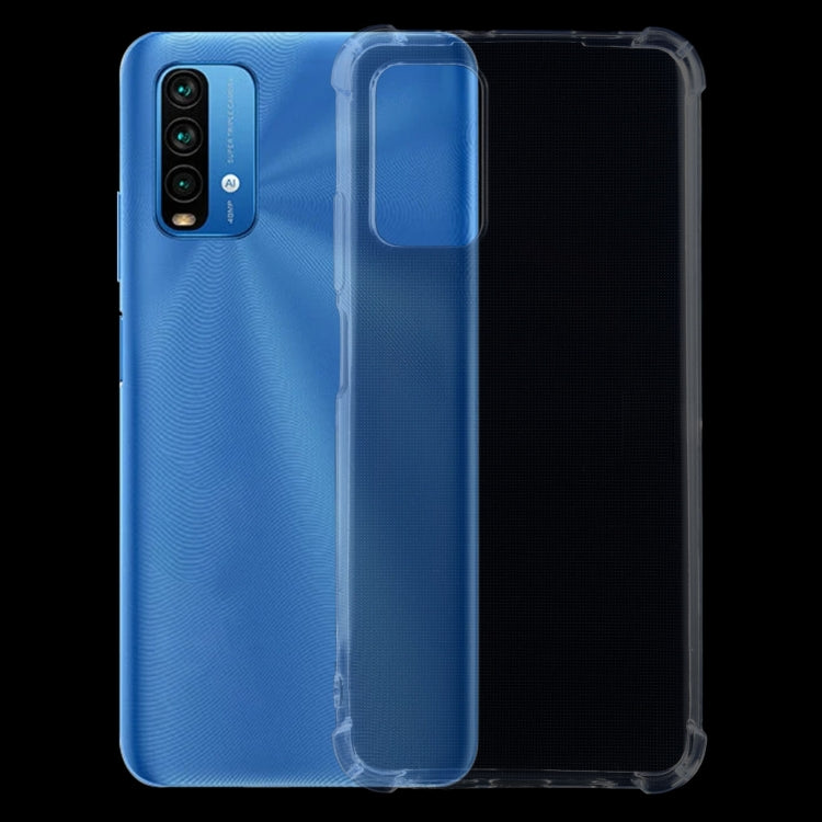 For Xiaomi Redmi Note 9 4G Four-Corner Shockproof Ultra-thin TPU Case(Transparent)