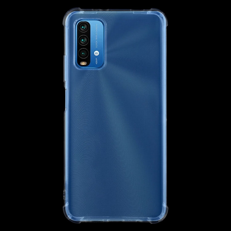 For Xiaomi Redmi Note 9 4G Four-Corner Shockproof Ultra-thin TPU Case(Transparent)