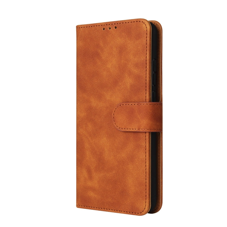For Samsung Galaxy A02s Solid Color Skin Feel Magnetic Buckle Horizontal Flip Calf Texture PU Leather Case with Holder & Card Slots & Wallet