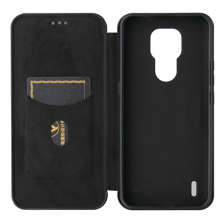 For Motorola Moto E7 Carbon Fiber Texture Horizontal Flip TPU + PC + PU Leather Case with Card Slot