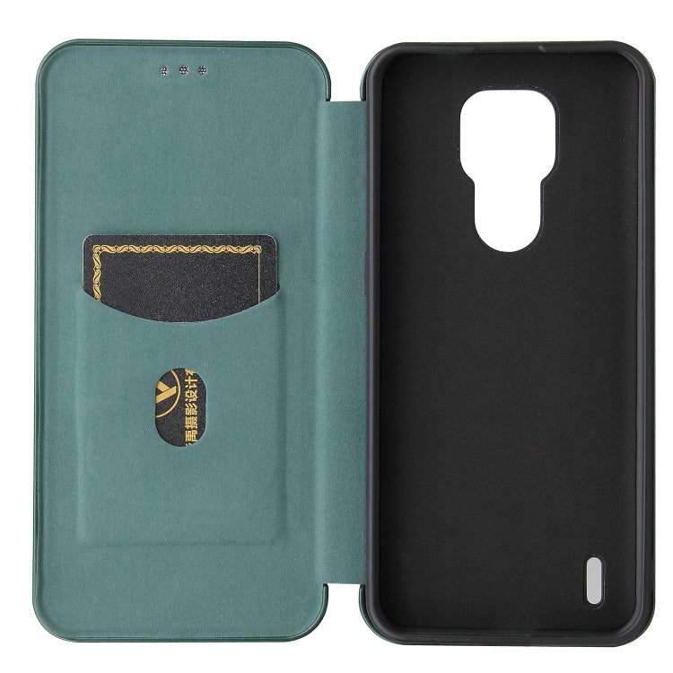 For Motorola Moto E7 Carbon Fiber Texture Horizontal Flip TPU + PC + PU Leather Case with Card Slot