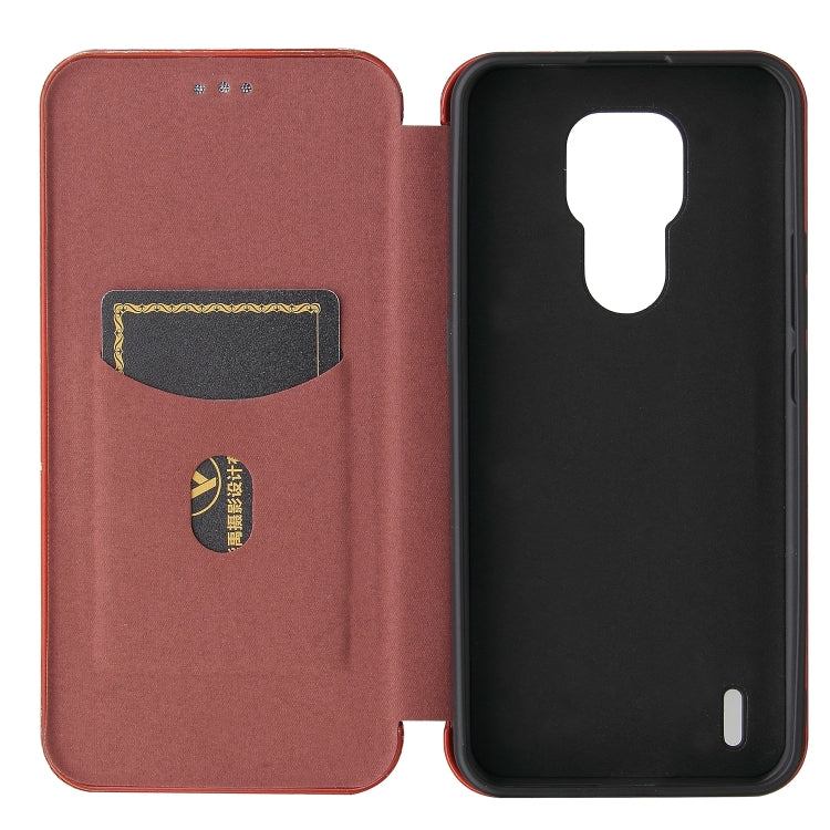 For Motorola Moto E7 Carbon Fiber Texture Horizontal Flip TPU + PC + PU Leather Case with Card Slot
