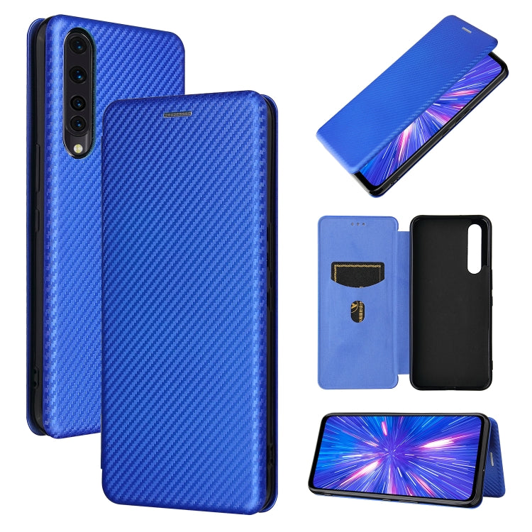 For Rakuten Big Carbon Fiber Texture Horizontal Flip TPU + PC + PU Leather Case with Card Slot