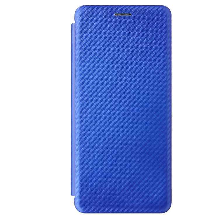 For Rakuten Big Carbon Fiber Texture Horizontal Flip TPU + PC + PU Leather Case with Card Slot