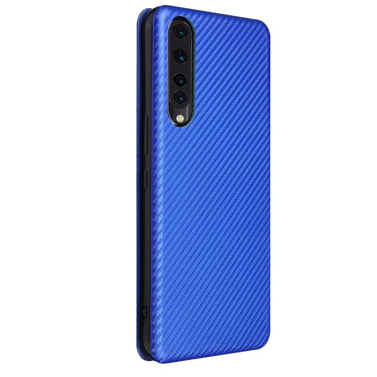 For Rakuten Big Carbon Fiber Texture Horizontal Flip TPU + PC + PU Leather Case with Card Slot