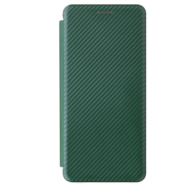 For Rakuten Big Carbon Fiber Texture Horizontal Flip TPU + PC + PU Leather Case with Card Slot