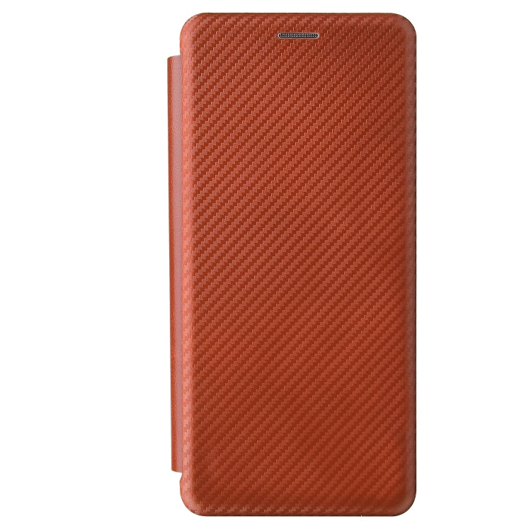 For Rakuten Big Carbon Fiber Texture Horizontal Flip TPU + PC + PU Leather Case with Card Slot