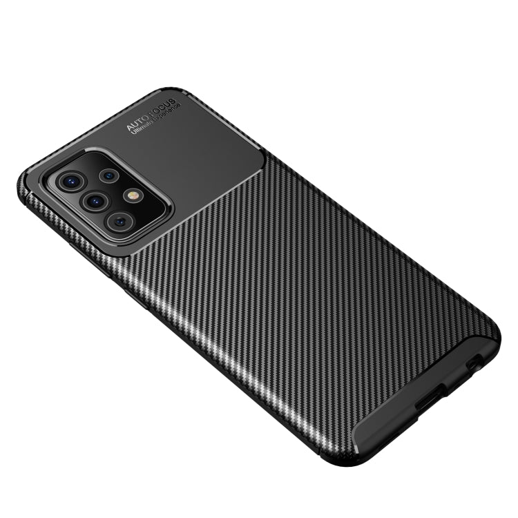 For Samsung Galaxy A52 5G / 4G Carbon Fiber Texture Shockproof TPU Case