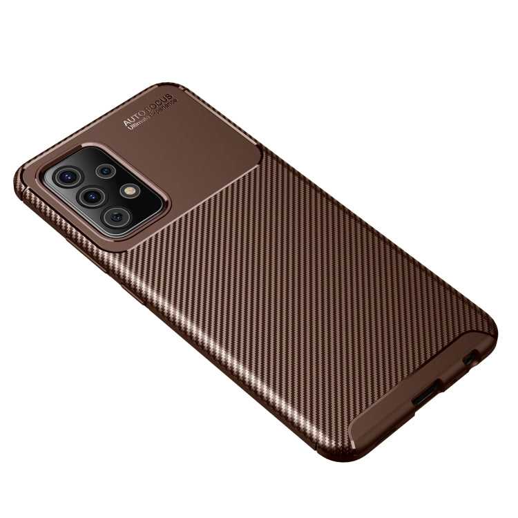 For Samsung Galaxy A52 5G / 4G Carbon Fiber Texture Shockproof TPU Case