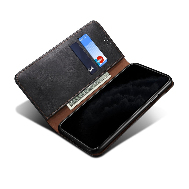 For Samsung Galaxy A12 5G Simple Wax Crazy Horse Texture Horizontal Flip Leather Case with Card Slots & Wallet