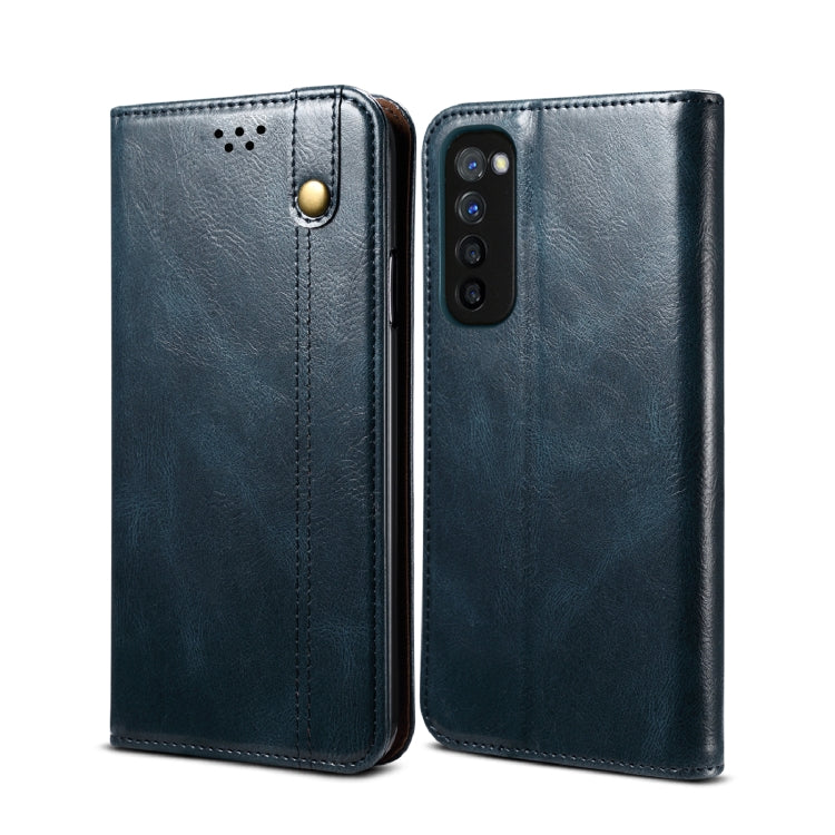 For Samsung Galaxy A72 5G / 4G Simple Wax Crazy Horse Texture Horizontal Flip Leather Case with Card Slots & Wallet