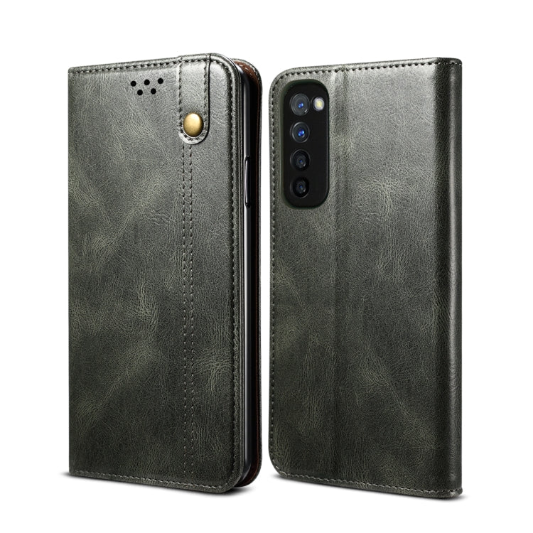 For Samsung Galaxy A72 5G / 4G Simple Wax Crazy Horse Texture Horizontal Flip Leather Case with Card Slots & Wallet