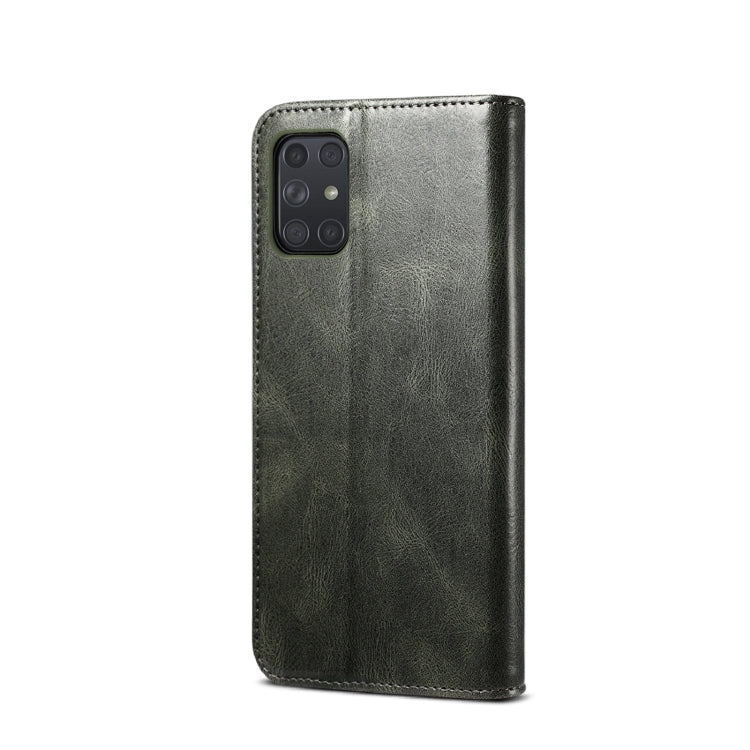 For Samsung Galaxy A72 5G / 4G Simple Wax Crazy Horse Texture Horizontal Flip Leather Case with Card Slots & Wallet