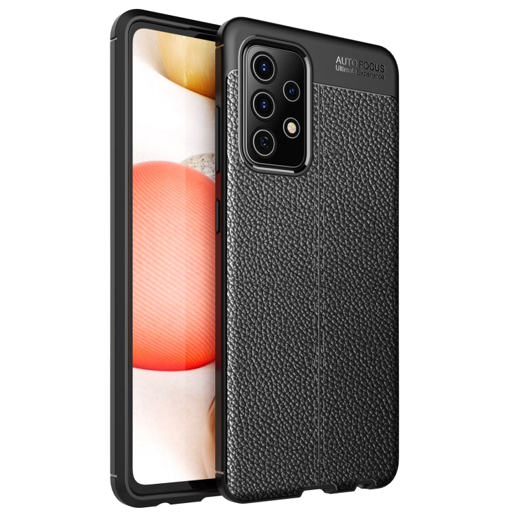 For Samsung Galaxy A72 5G / 4G Litchi Texture TPU Shockproof Case