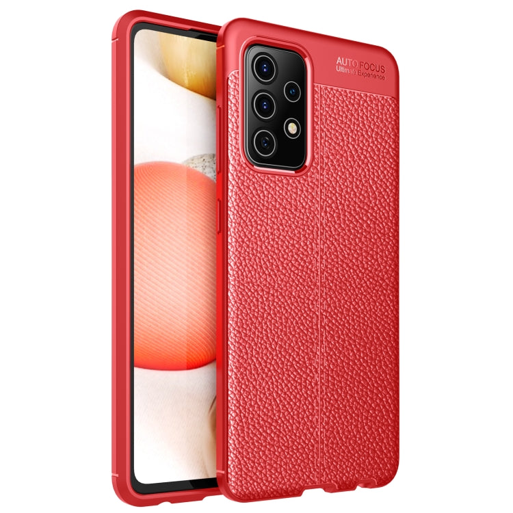 For Samsung Galaxy A72 5G / 4G Litchi Texture TPU Shockproof Case