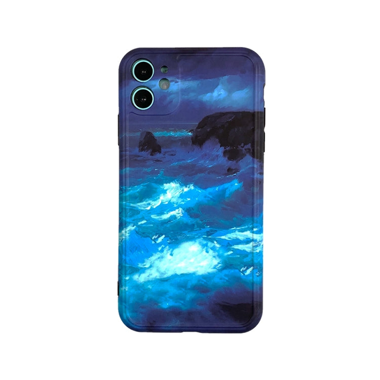 For iPhone 11 Pro Ink Painting Full Coverage Shockproof TPU Protective Case