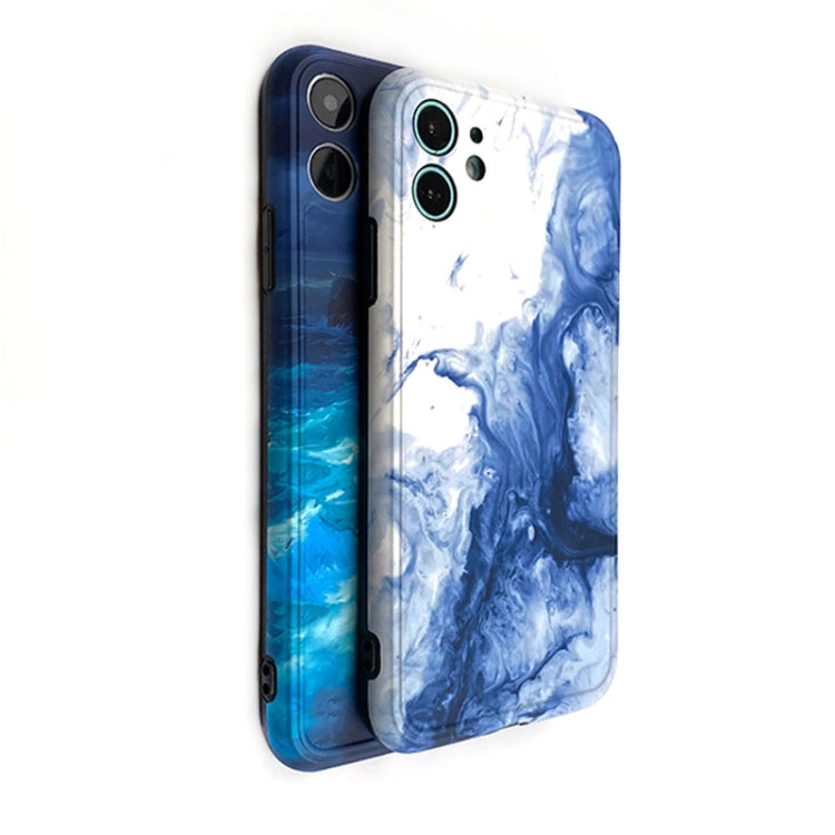 For iPhone 11 Pro Ink Painting Full Coverage Shockproof TPU Protective Case
