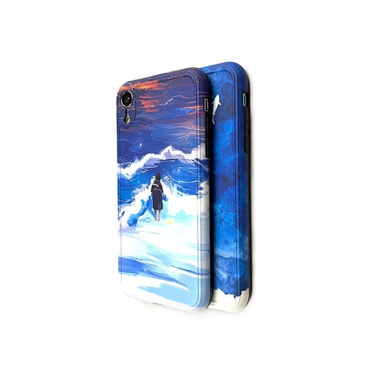 For iPhone 11 Ink Painting Full Coverage Shockproof TPU Protective Case