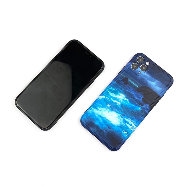 For iPhone 12 Ink Painting Full Coverage Shockproof TPU Protective Case