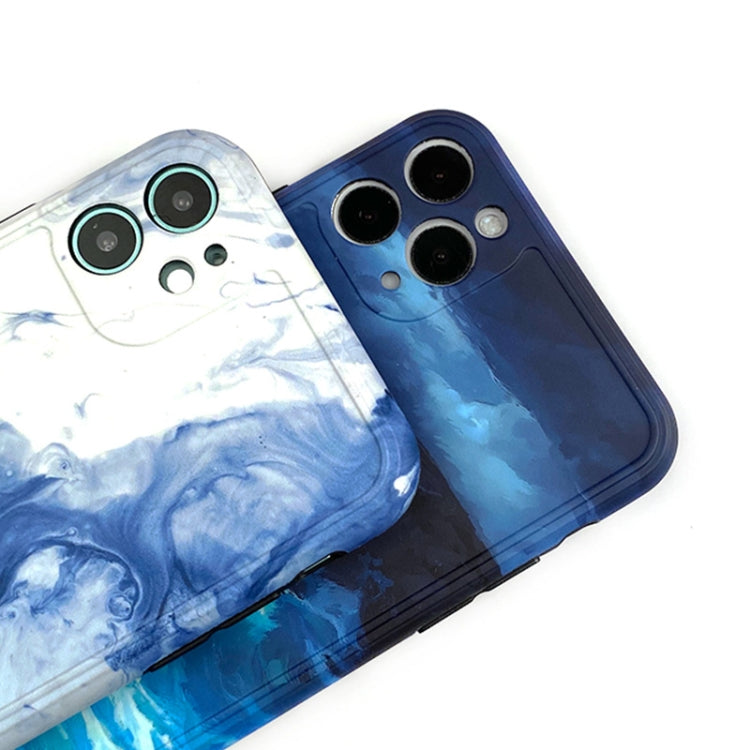 For iPhone 12 Pro Ink Painting Full Coverage Shockproof TPU Protective Case