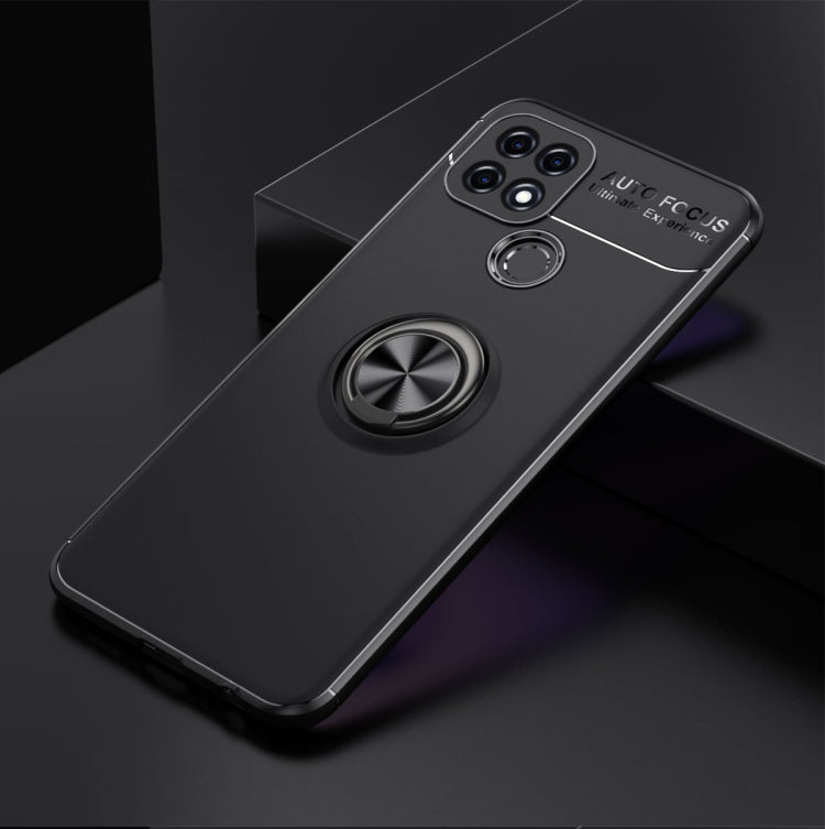 For OPPO A15s Metal Ring Holder 360 Degree Rotating TPU Case