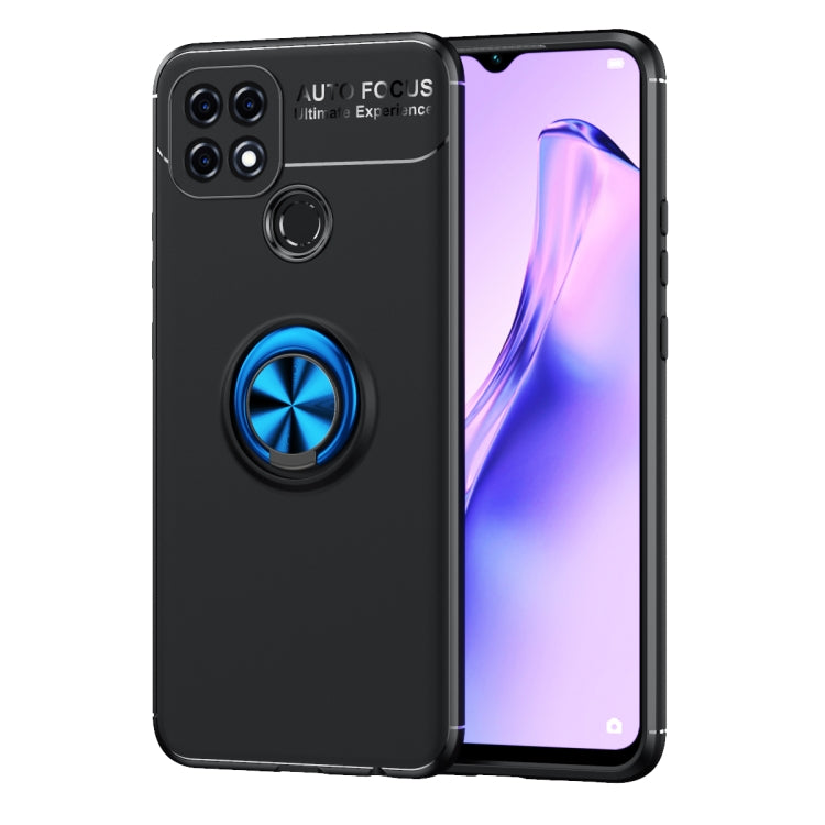 For OPPO A15s Metal Ring Holder 360 Degree Rotating TPU Case