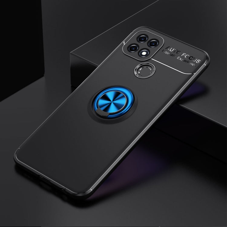 For OPPO A15s Metal Ring Holder 360 Degree Rotating TPU Case