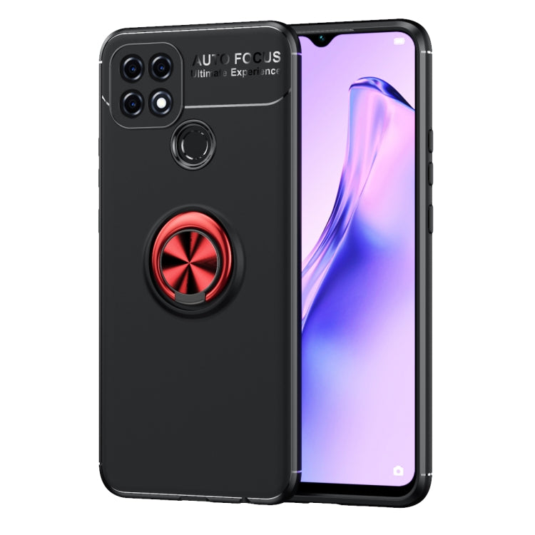 For OPPO A15s Metal Ring Holder 360 Degree Rotating TPU Case