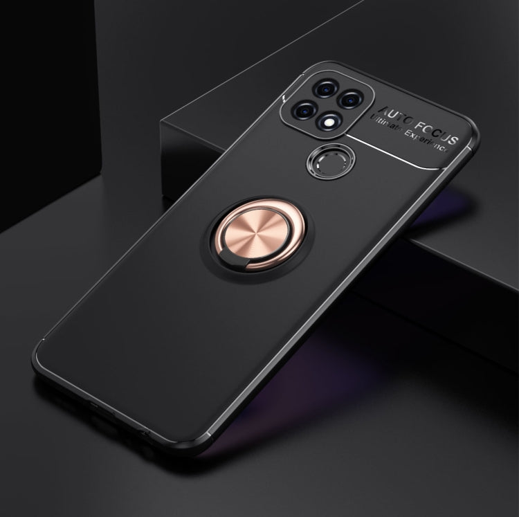 For OPPO A15s Metal Ring Holder 360 Degree Rotating TPU Case