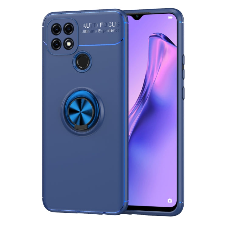 For OPPO A15s Metal Ring Holder 360 Degree Rotating TPU Case
