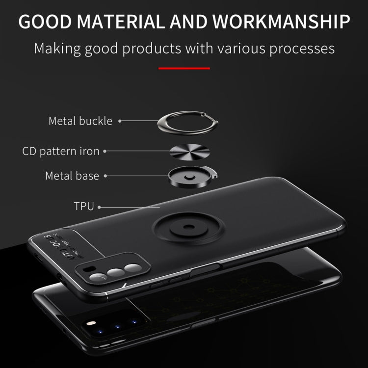 For Xiaomi Poco M3 Metal Ring Holder 360 Degree Rotating TPU Case