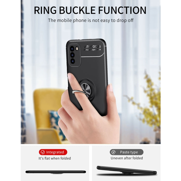 For Xiaomi Poco M3 Metal Ring Holder 360 Degree Rotating TPU Case