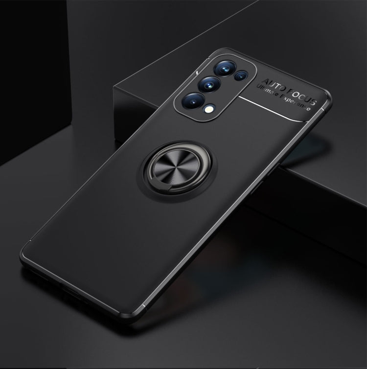 For OPPO Reno5 5G Metal Ring Holder 360 Degree Rotating TPU Case