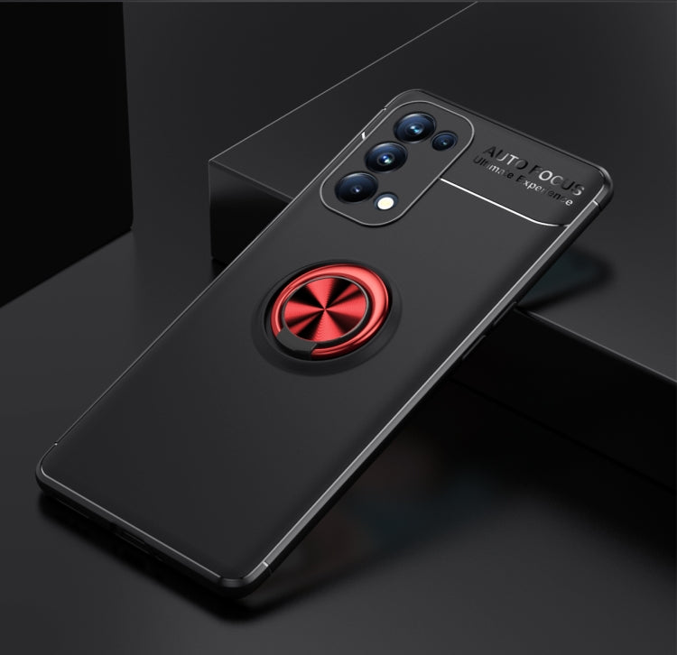 For OPPO Reno5 5G Metal Ring Holder 360 Degree Rotating TPU Case