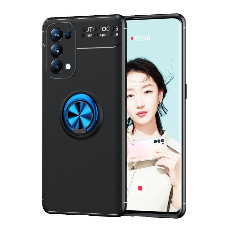 For OPPO Reno5 Pro 5G Metal Ring Holder 360 Degree Rotating TPU Case