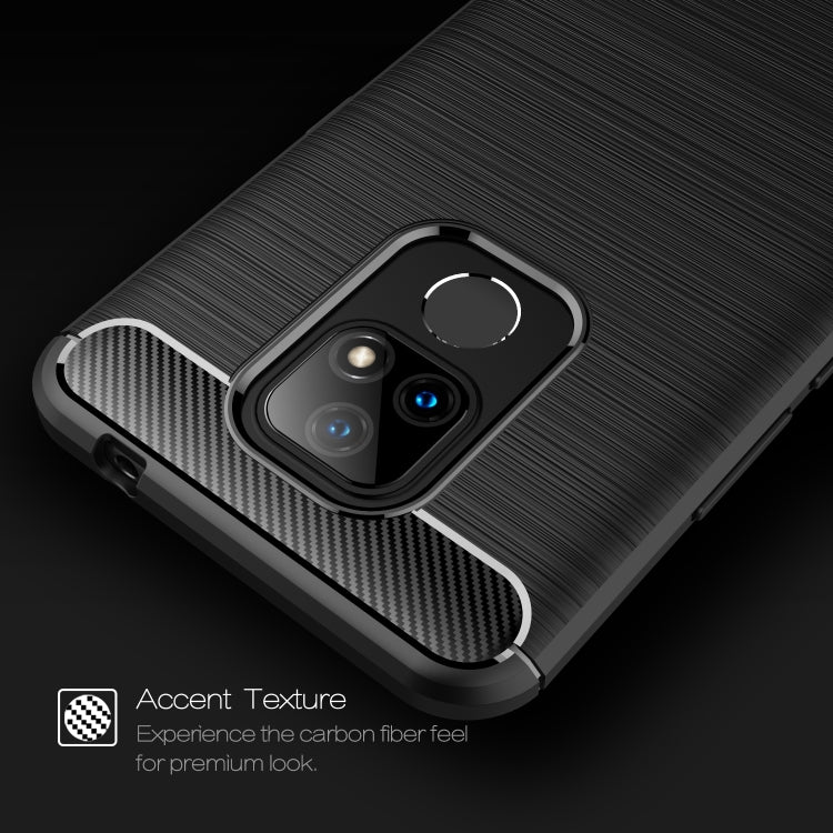 For Motorola Moto E7 (2020) Brushed Texture Carbon Fiber TPU Case