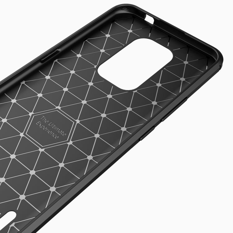 For Motorola Moto E7 (2020) Brushed Texture Carbon Fiber TPU Case