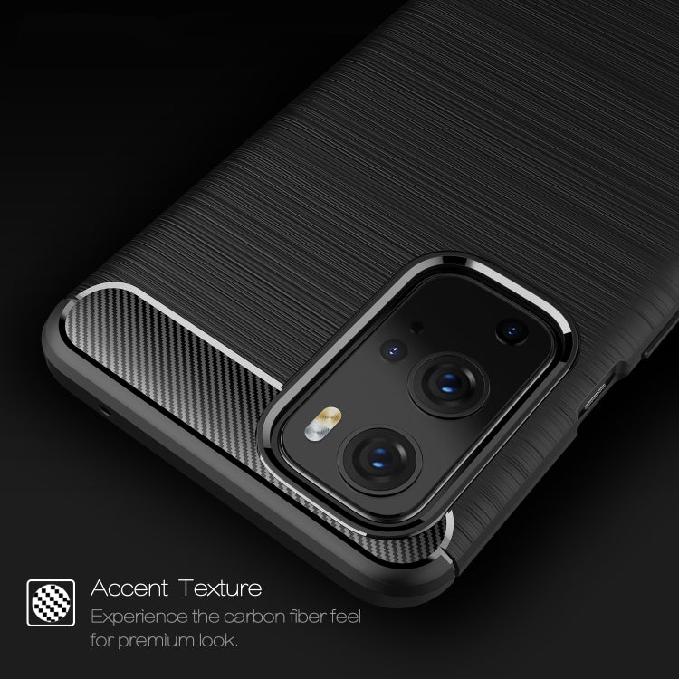 For OnePlus 9 Pro Brushed Texture Carbon Fiber TPU Case