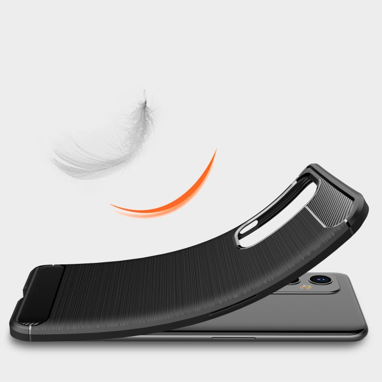 For OnePlus 9 Brushed Texture Carbon Fiber TPU Case