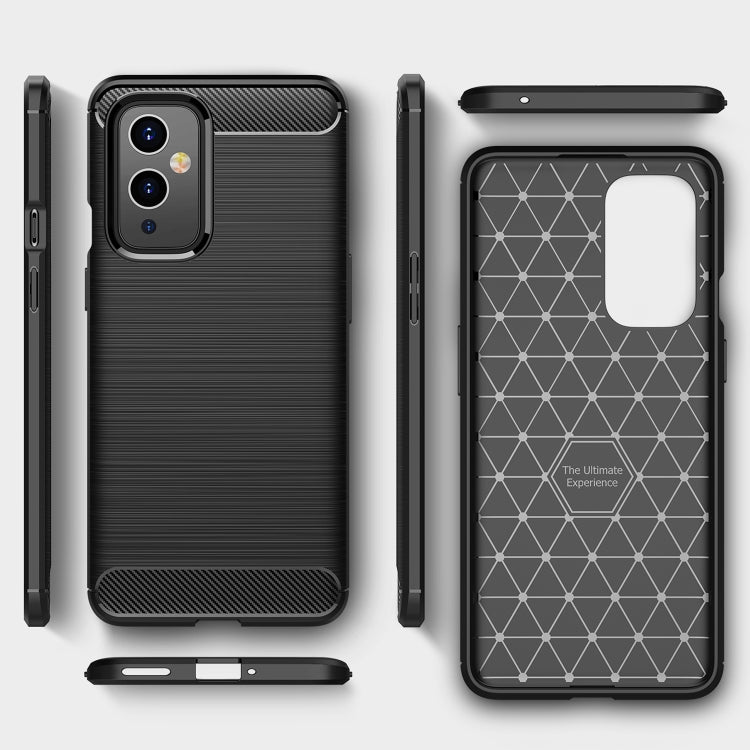 For OnePlus 9 Brushed Texture Carbon Fiber TPU Case
