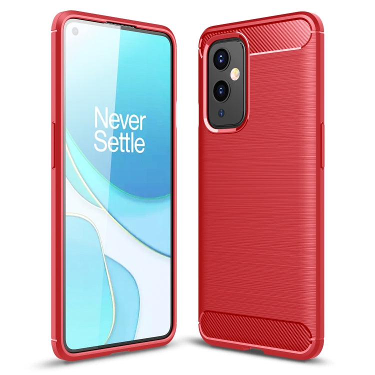 For OnePlus 9 Brushed Texture Carbon Fiber TPU Case