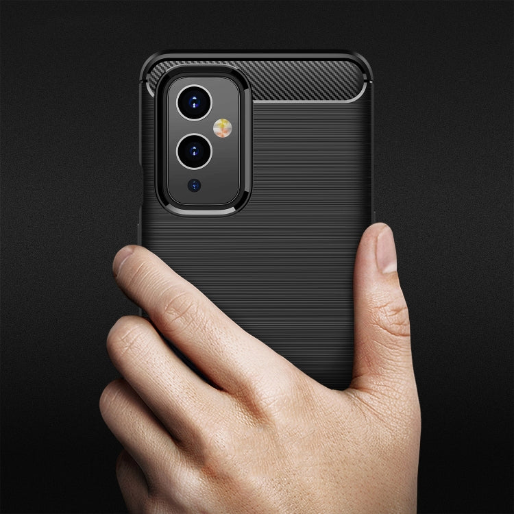 For OnePlus 9 Brushed Texture Carbon Fiber TPU Case