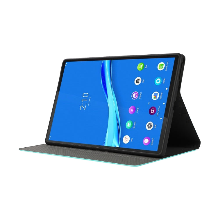 For Lenovo M10 Plus Voltage Craft Texture TPU Horizontal Flip Protective Case with Holder