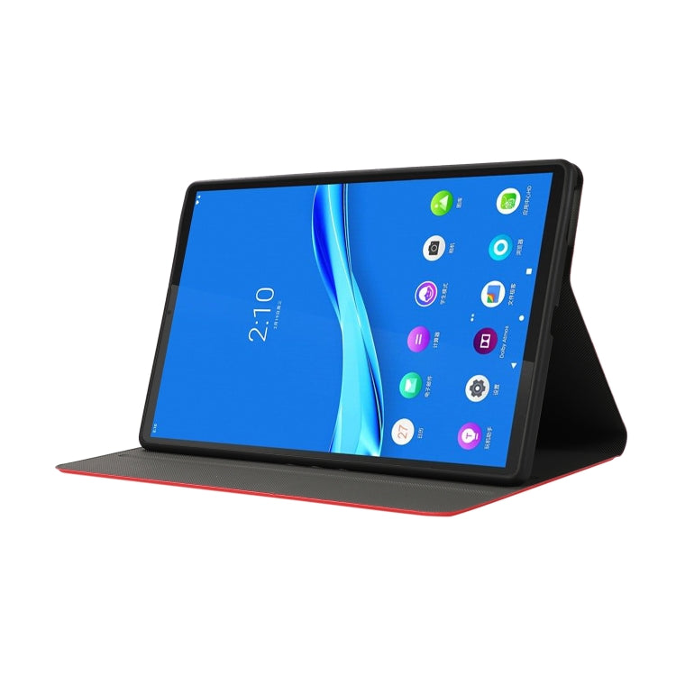 For Lenovo M10 Plus Voltage Craft Texture TPU Horizontal Flip Protective Case with Holder