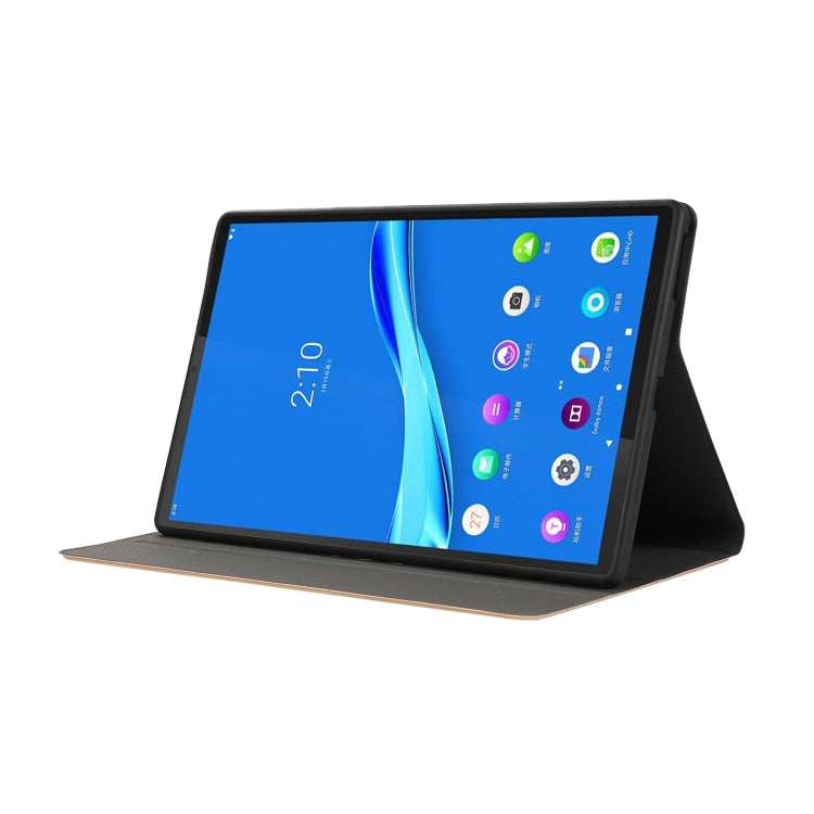 For Lenovo M10 Plus Voltage Craft Texture TPU Horizontal Flip Protective Case with Holder